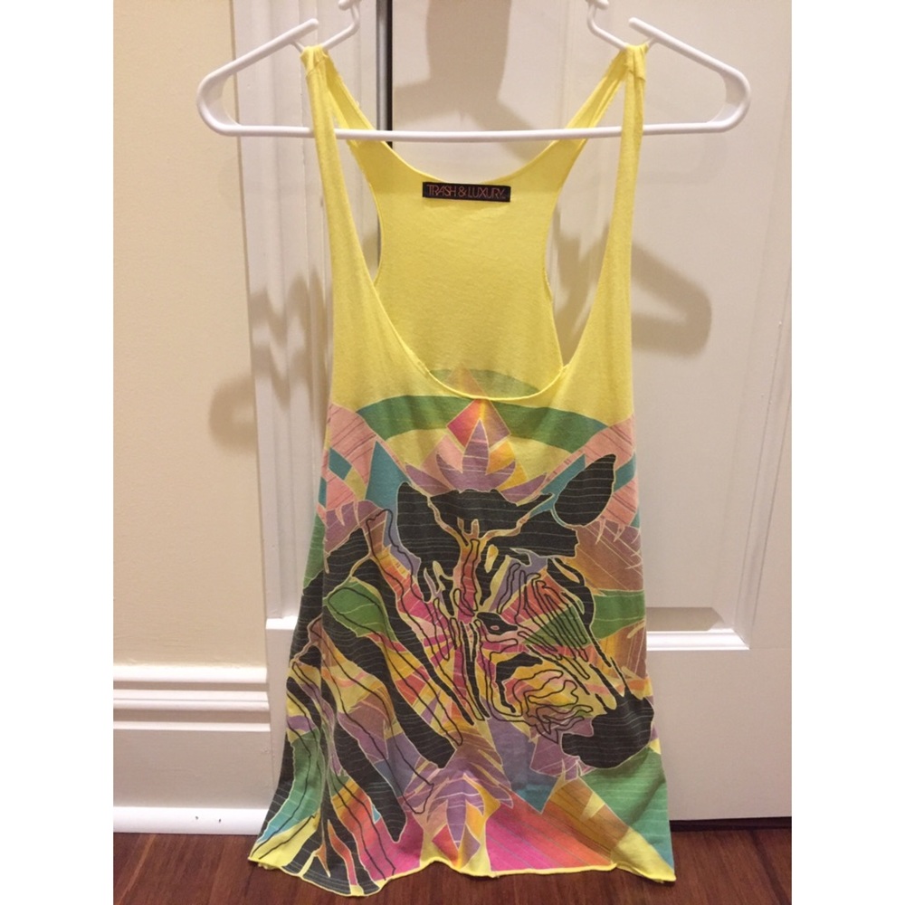 Zebra/Abstract Printed Tank Top